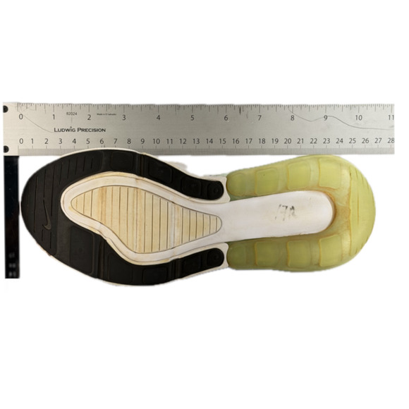 Nike Air Max 270 White Green Women Size 7 Low Top Lace Up Running Walking Gym - Picture 8 of 11